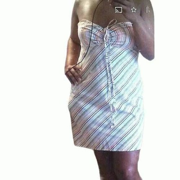 Multi Color Plaid Silk Halter Dress - Spring/Summer Casual - Size 8 - Picture 2 of 3